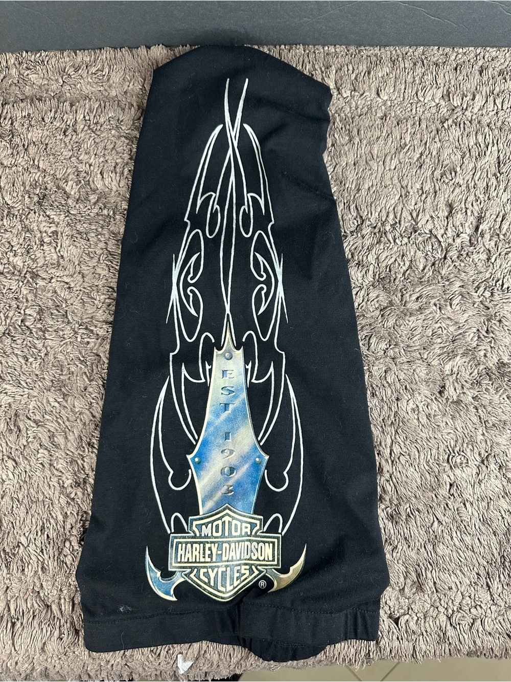 Harley-Davidson Black Tee with White Care Tag